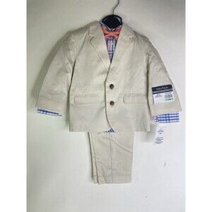 Nautica Baby Boys 18 Months 4 Piece Suit Set Jacket Dress Shirt Pants Bow Tie